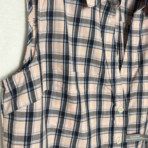 Vintage NWT sleeveless country pink plaid shirt L & XL Yellowstone,western vibe - Picture 11 of 15